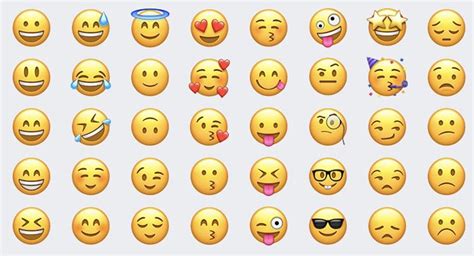 listado de emojis.